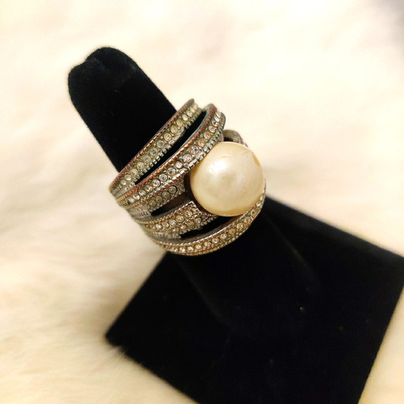Vintage large pearl ring - Picture 2 of 7